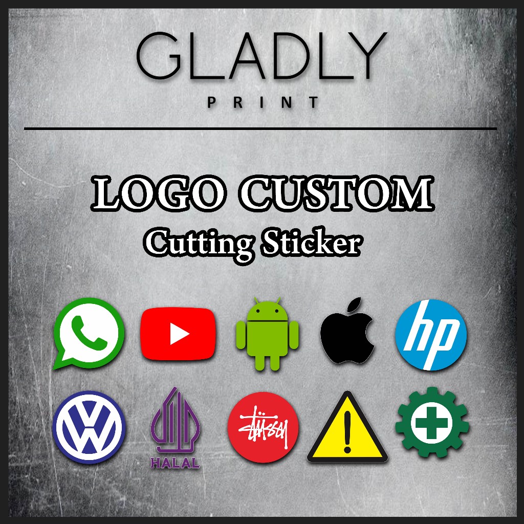 CUTTING STICKER LOGO CUSTOM || CUSTOM LOGO SATUAN BEBAS DESAIN