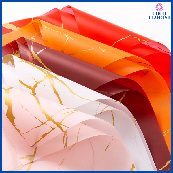 

PACK 20 Flower Wrapping Kertas Bunga Buket Flower Paper Cellophane Marble Florist KB20