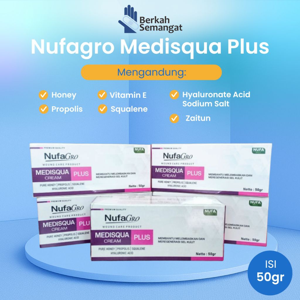 Nufagro Medisqua Plus 50gr / NufaGro 50 gr / Wound Care / Rawat Luka / Salep Diabetes / Star Ag / Pr