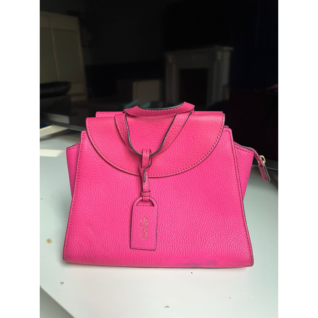 kate spade saturday tas selempang wanita fuschia pink preloved original