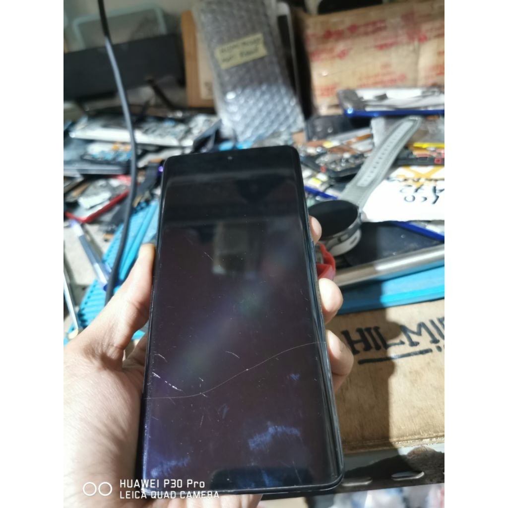 lcd op po oppo reno 8T 5G lengkung plus frame warna hitam original copotan minus retak sehelai