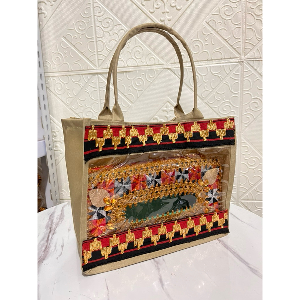 hadiah kado unik hampers tapis lampung kotak tisu tas tapis lampung