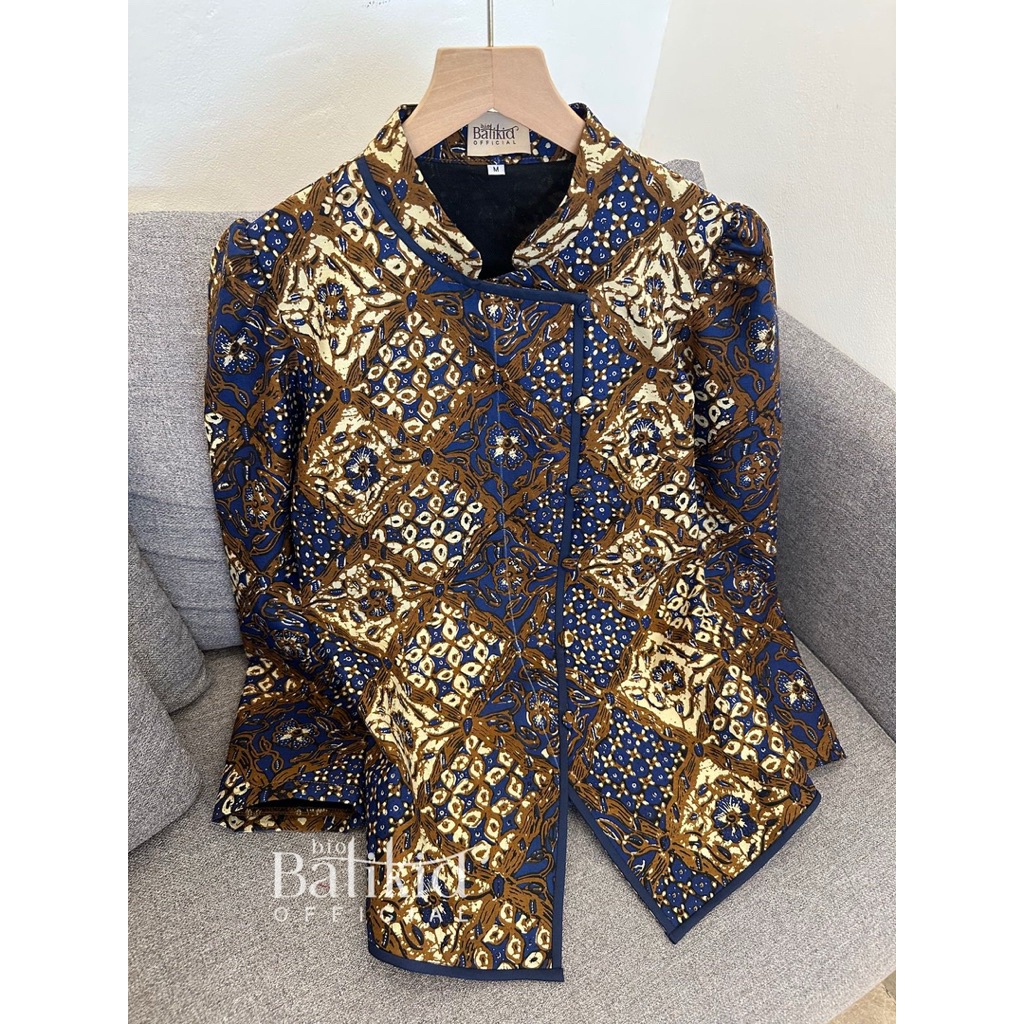 BATIKID OFFICIAL - blouse batik janggan / top batik wanita / blouse batik kerja wanita / blouse bati