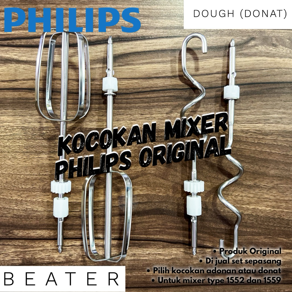 Kocokan Mixer Stick Spiral Mixer PHILIPS 1552 1559 Original PHILIPS Kocokan Stik Ulir PHILIPS beater
