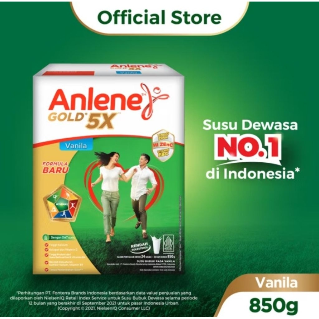 

Anlene Gold 5X Vanila 850g