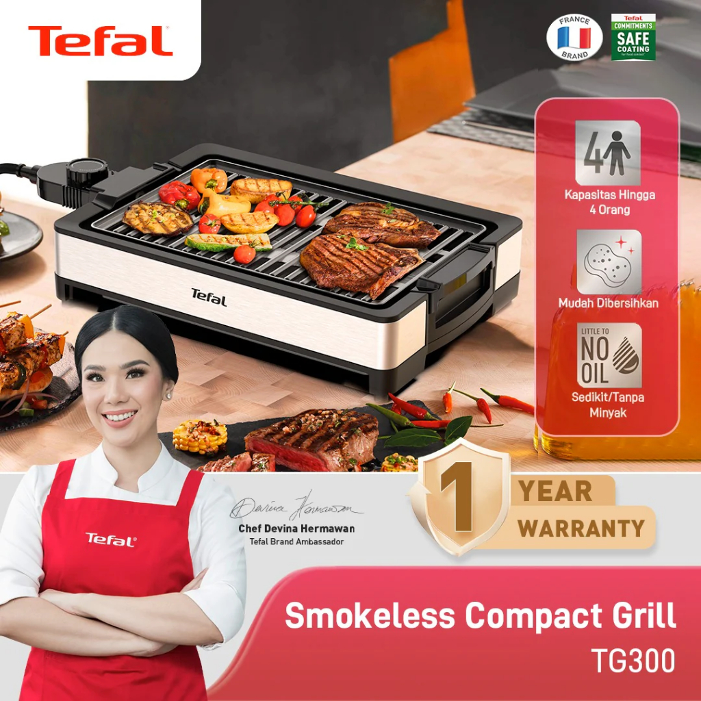 Panggangan Listrik - Panggangan BBQ - Alat Panggang BBQ Grill Tefal TG300