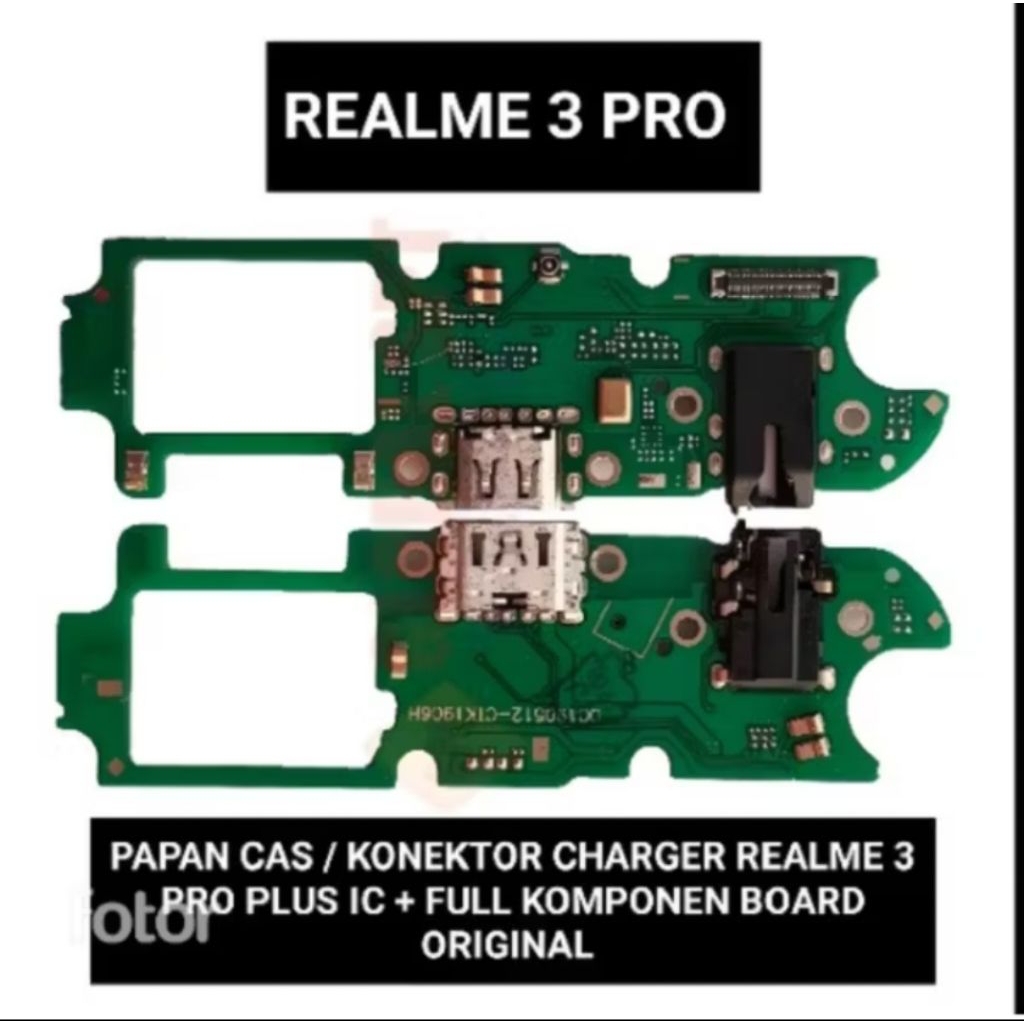 papan cas konektor cas realme 3 pro original board cas pengganti