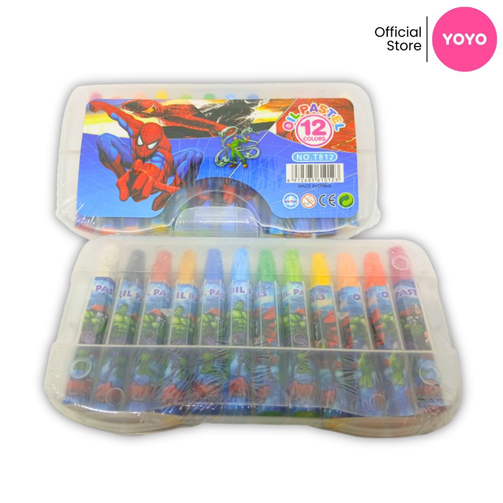 

YOYO Crayon Oil Pastel 12 WARNA Krayon Karakter Kartun Animasi