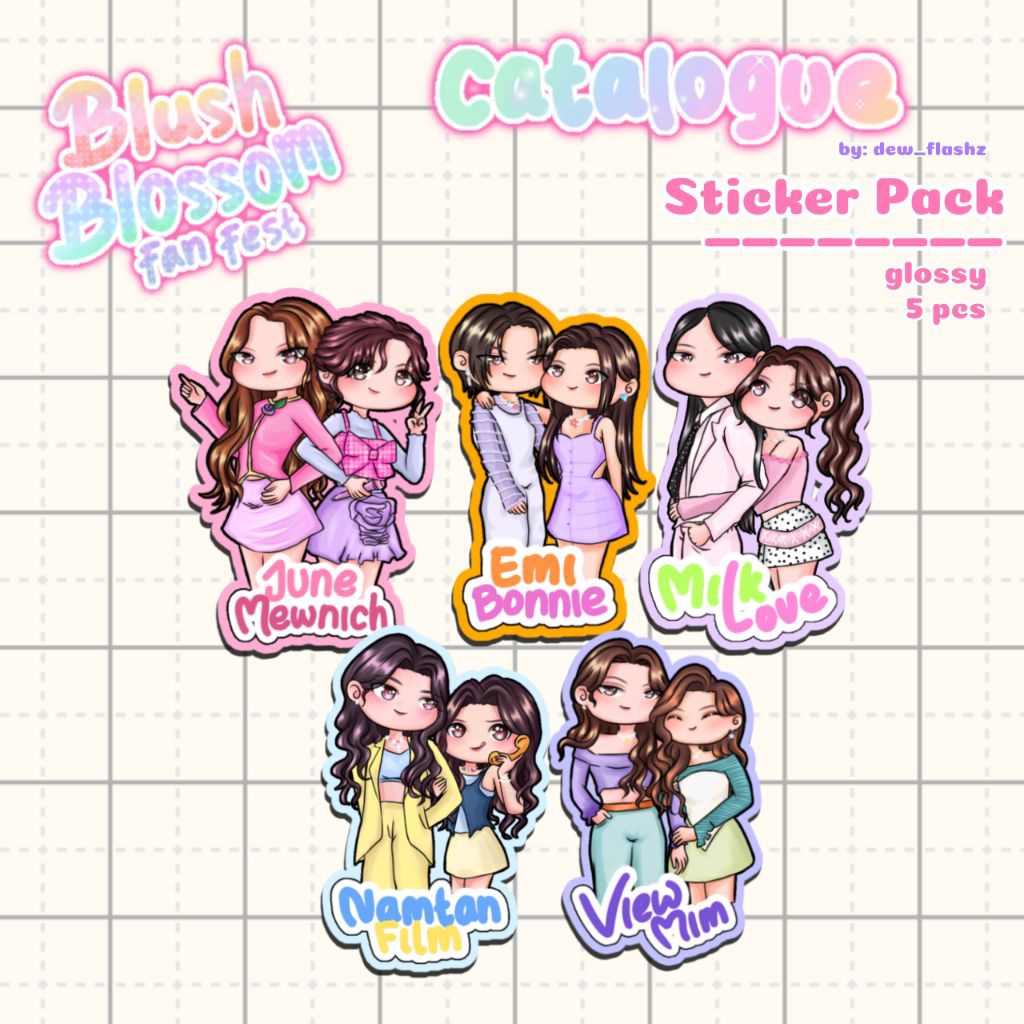 

STICKER PACK BLUSH BLOSSOM FANFEST NamtanFilm MilkLove EmiBonnie ViewMim JuneMewnich