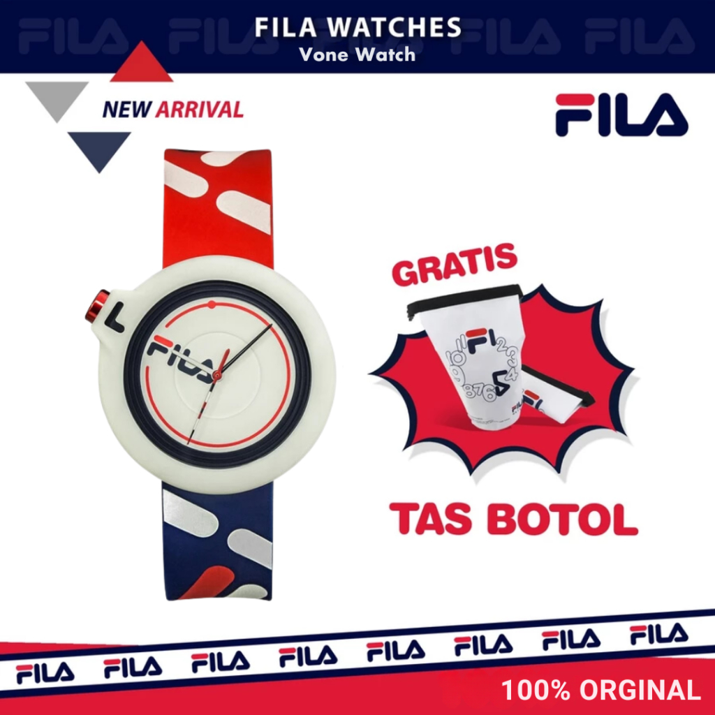 Jam Tangan Fila Original Puffy Series Analog Rubber Unisex 38-6081-003 Mindblower Watch Tali Karet