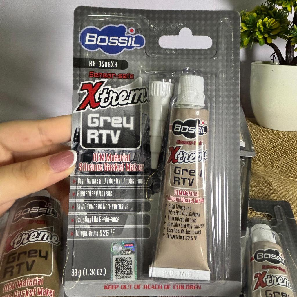 BOSSIL – (38Gr, 85gr )LEM BOSSIL XTREME GREY RTV KUAT TAHAN PANAS UNTUK MESIN DAN GASKET 38 GRAM 85 GRAM