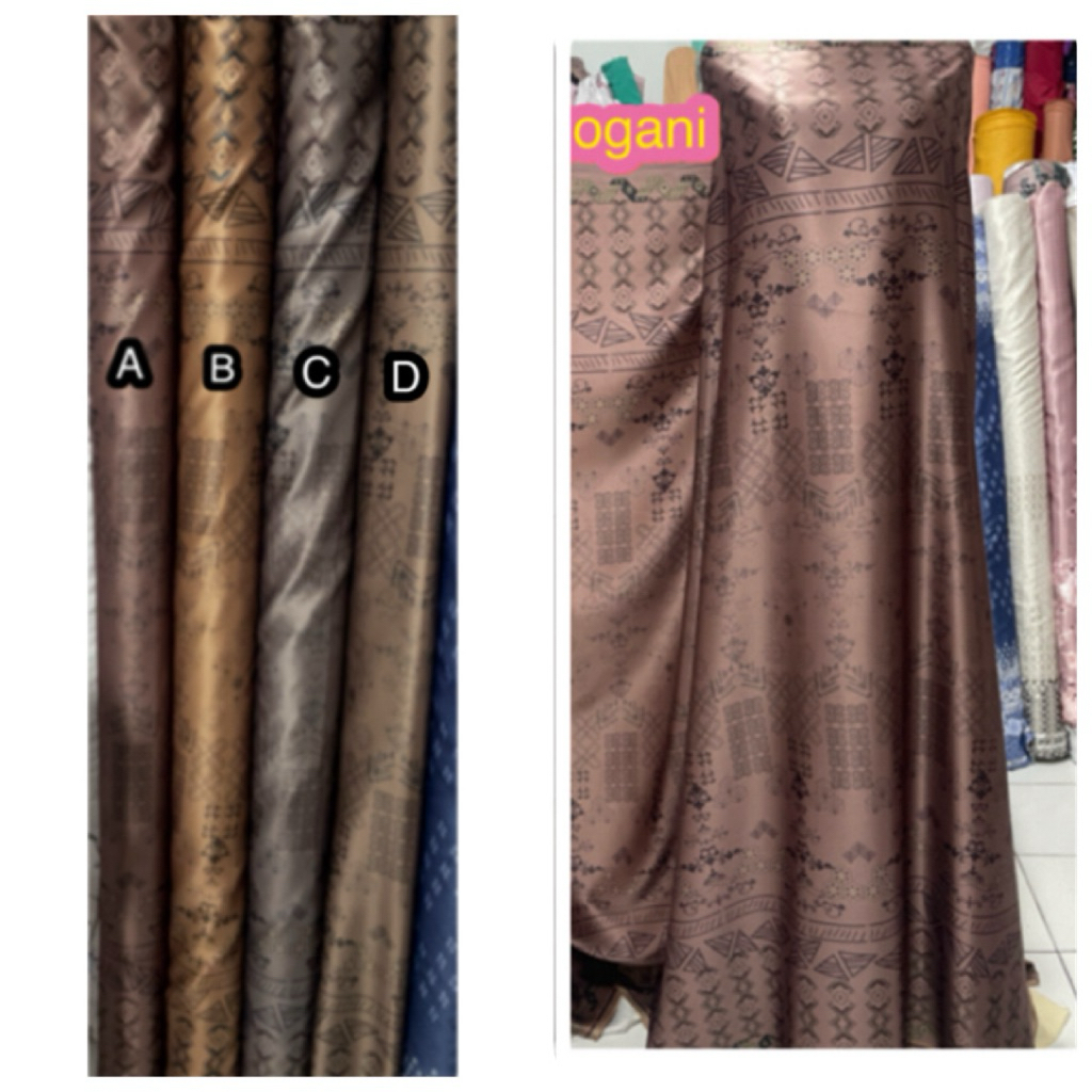 bahan kain Jasmine silk motif Nabila terbaru