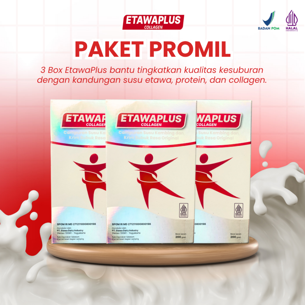 

Paket Promil - Etawaplus Collagen - Susu Kambing Etawa dengan Collagen