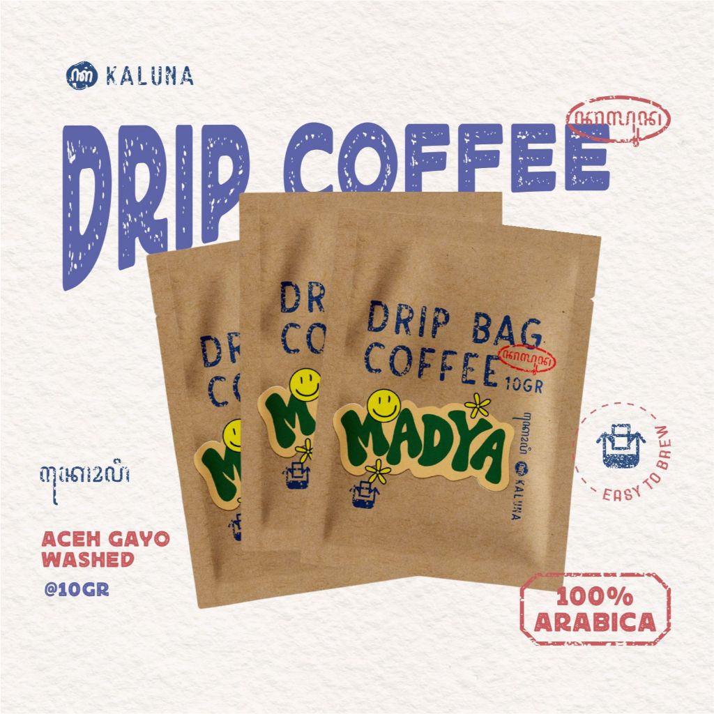 

Bundling - 3 Pcs Drip Bag Coffee Arabika Aceh Gayo (Madya) - Kaluna Kopi Seduh Instan Tanpa Ampas