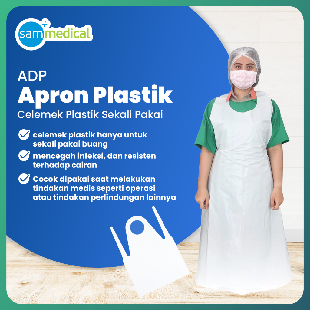 ADP Apron / Celemek Plastik Putih /BOX