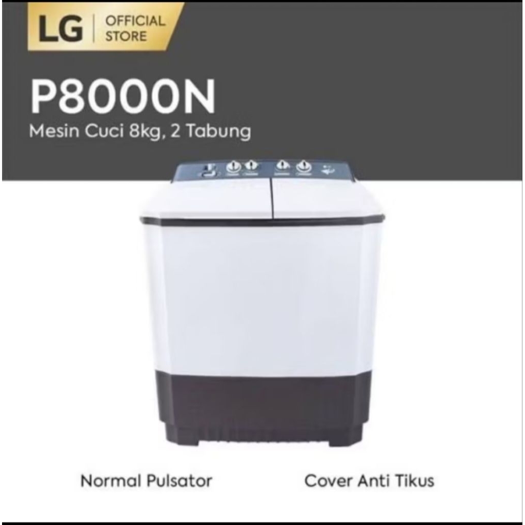 Mesin Cuci LG 2 Tabung LG P8000N