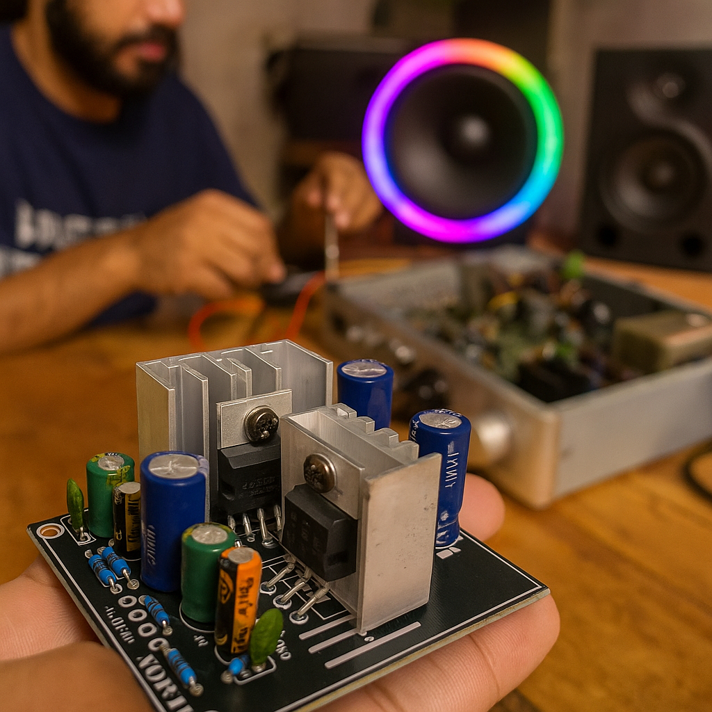 Power amplifier TDA 2003 stereo 2x10watt tda2003 ampli tda 2003 stereo - Teknologi Store