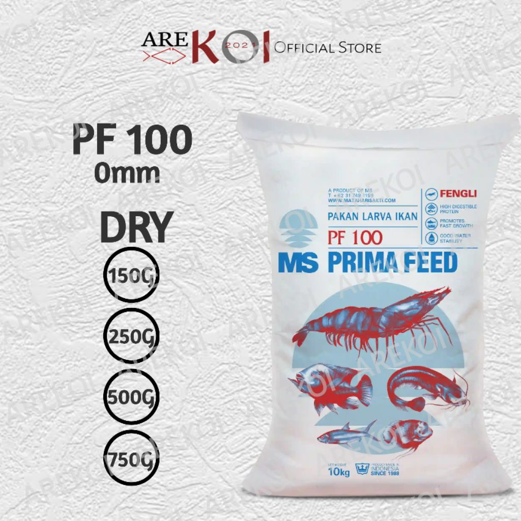 Pelet pf100 Pakan Burayak Ikan Protein Tinggi Koi koki gurame dll