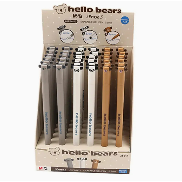 

M&G Ballpoint Gel Erasable Cute Animals Pattern AKPB4472 0.5MM Crystal Blue
