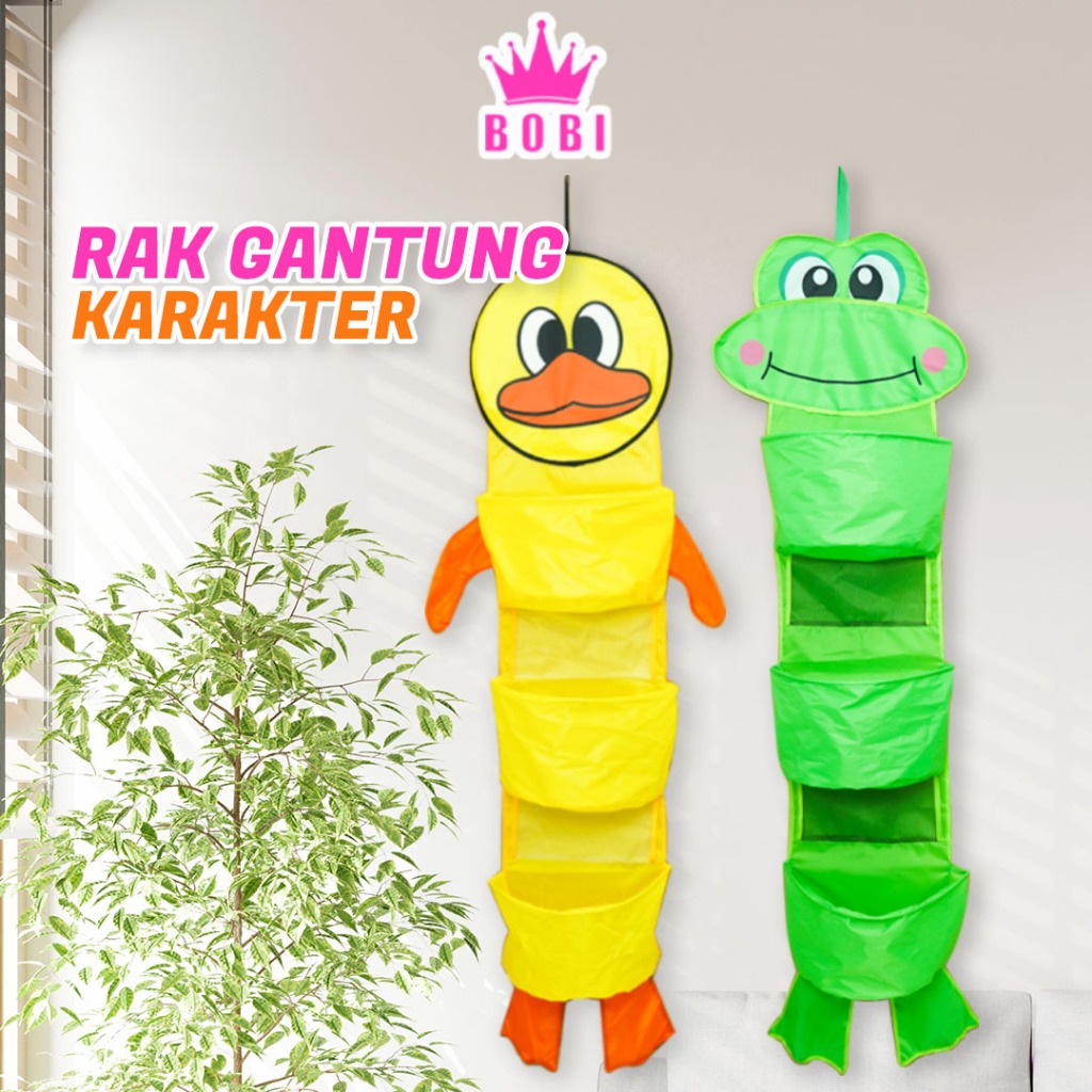 RAK GANTUNG KAIN KARAKTER KODE R-5013 / RAK KOSMETIK GANTUNG PLASTIK KARAKTER LUCU BERVARIASI