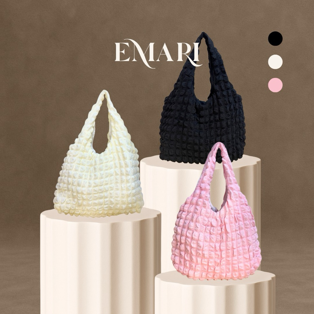 EMARI - Faye Tote Bag (Tas Awan Tote Bag Stylish Korean Style Cloud Bag Lucu)