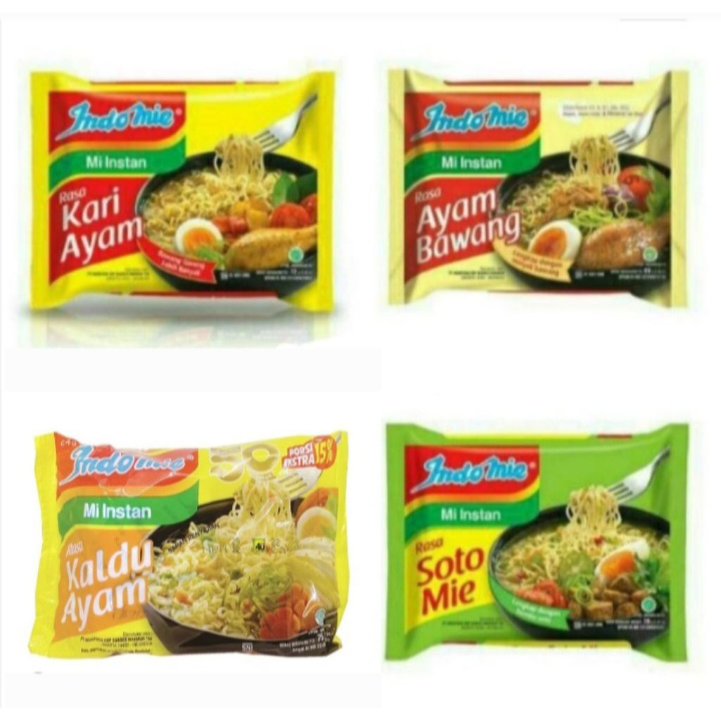 

mie indomie kuah berbagai varian/mie kari ayam /mie ayam bawang/kaldu ayam/soto mie