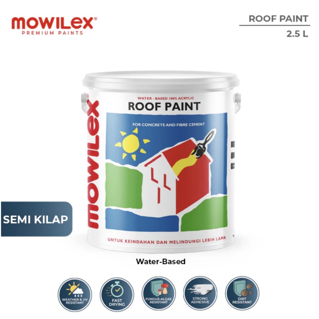 CAT GENTENG MOWILEX ROOF PAINT 2.5 LT