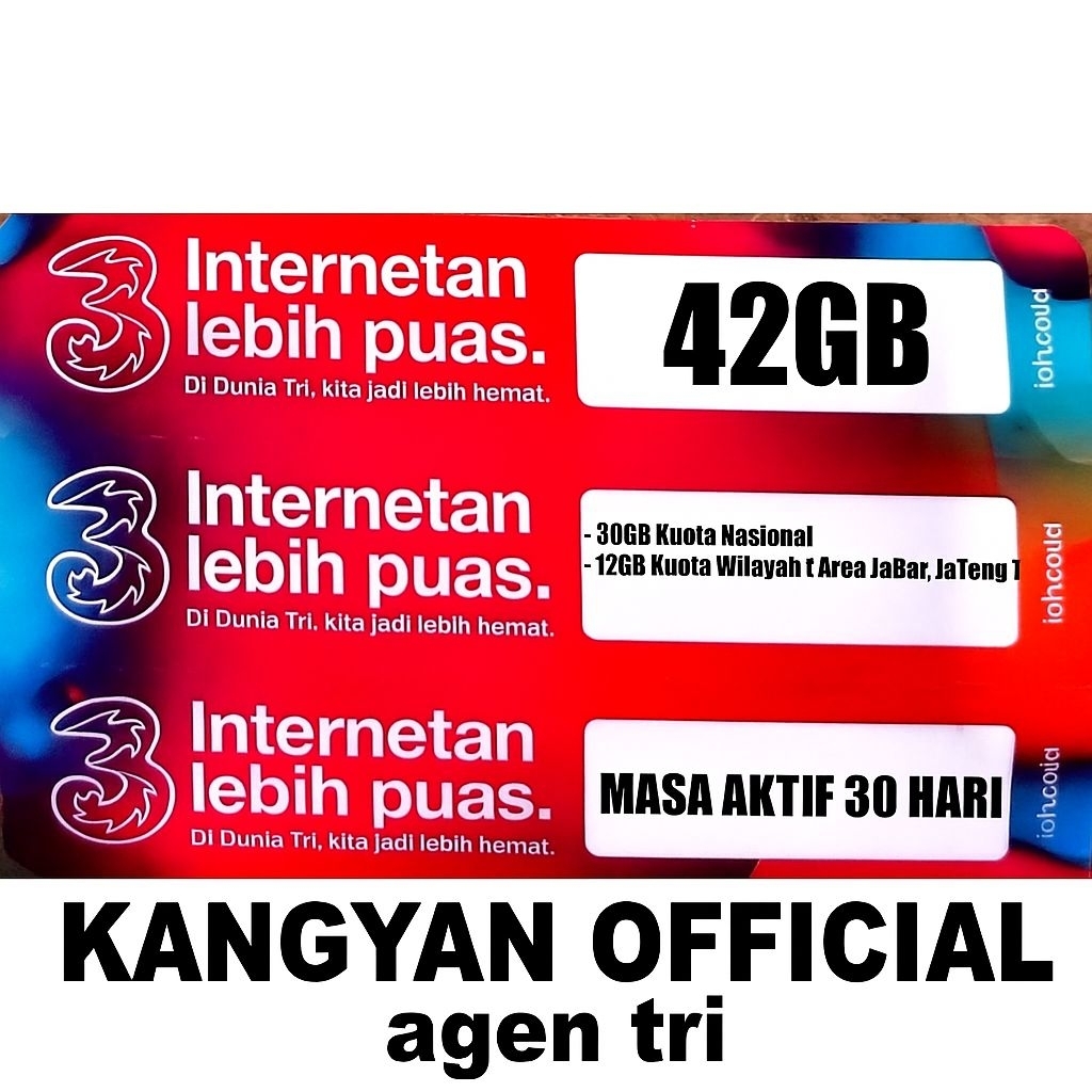 voucher tri 42GB masa aktif panjang