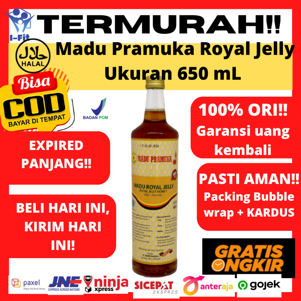 

Madu Pramuka Royal Jelly 650 mL madu super 100% original halal