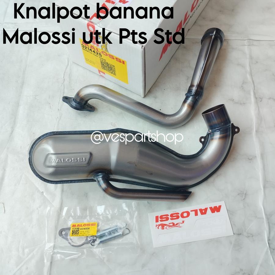 Knalpot Banana MALOSSI Italy utk Blok Standar Smallframe pts dkk