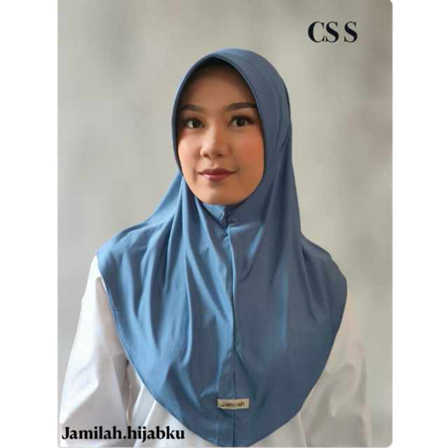 CS size S – Bergo Hijab Instan Sporty Olahraga Simpel pet tebal Ori Jamilah Hijab