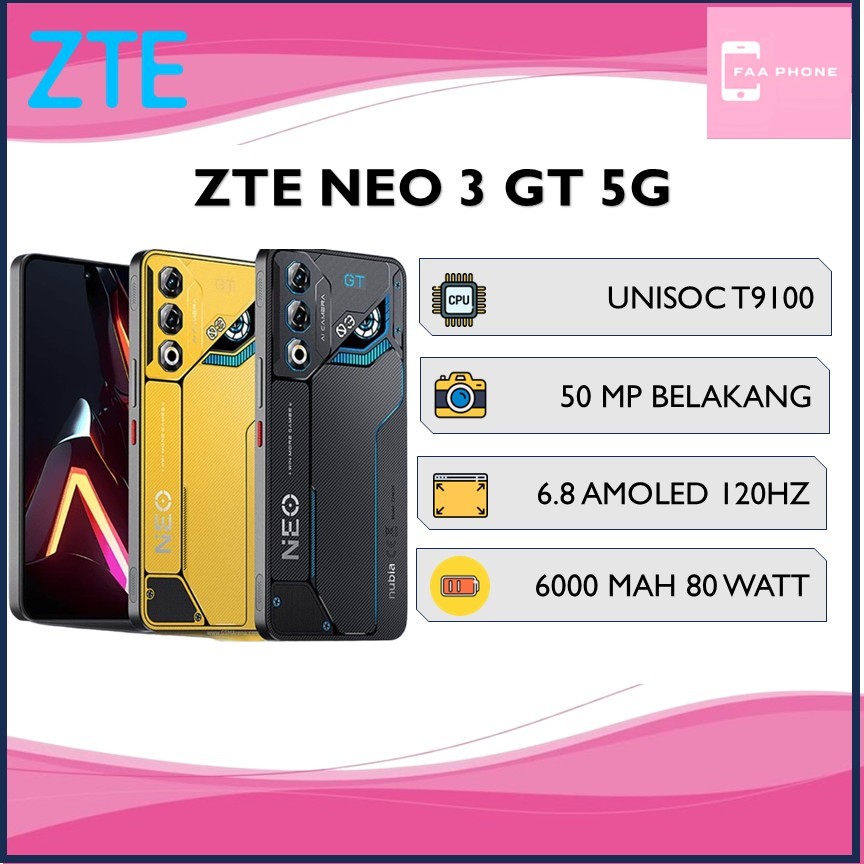 ZTE NUBIA NEO 3 GT 5G RAM 8 GB ROM 256 GB UNISOC T9100