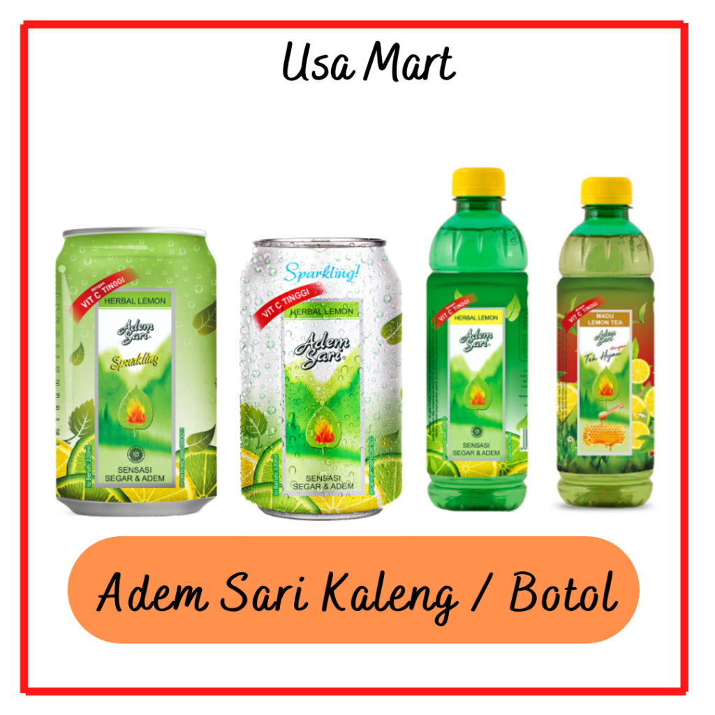 

Adem Sari Ching Ku Lemon Kaleng 320 ml / Botol 350ml / Minuman Pereda Panas Dalam