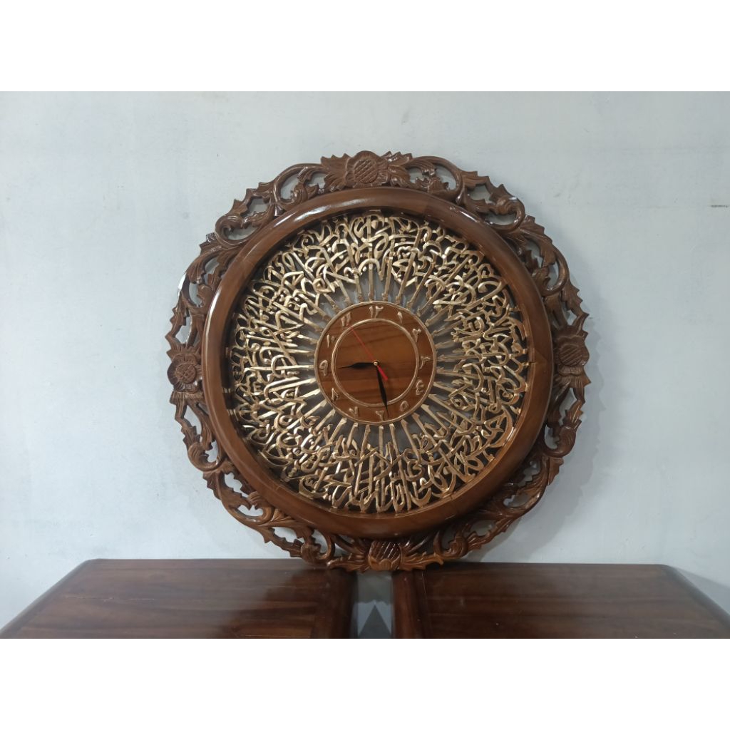 Jam ayat kursi krawang jati 75cm