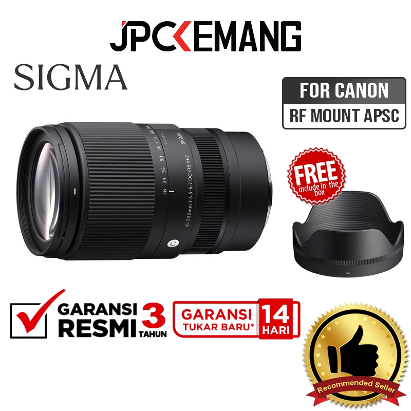 Sigma 16-300mm f3.5-6.7 DC OS Contemporary for Canon RF Mount APSC Sigma 16-300 mm Garansi Resmi