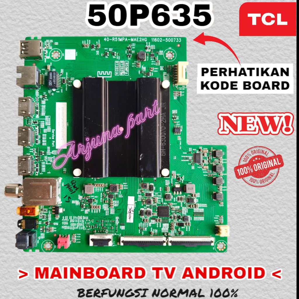 MAINBOARD TV TCL 50P635 / MB TV TCL 50P635 / MODUL TV TCL 50P635 / MESIN TV TCL 50P635 / MB TCL 50P6