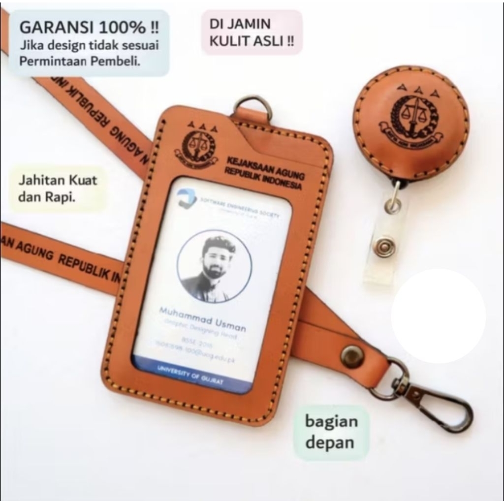 

NAME TAG HOLDER YOYO BAHAN KULIT SAPI ASLI