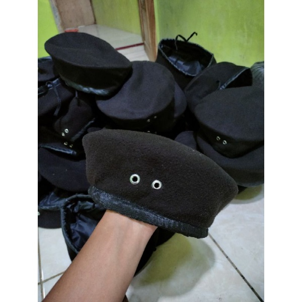 Topi Baret Pramuka Coklat Pemuda Pancasila Merah TNI AD Hijau Baret Polisi Biru Putra Putri