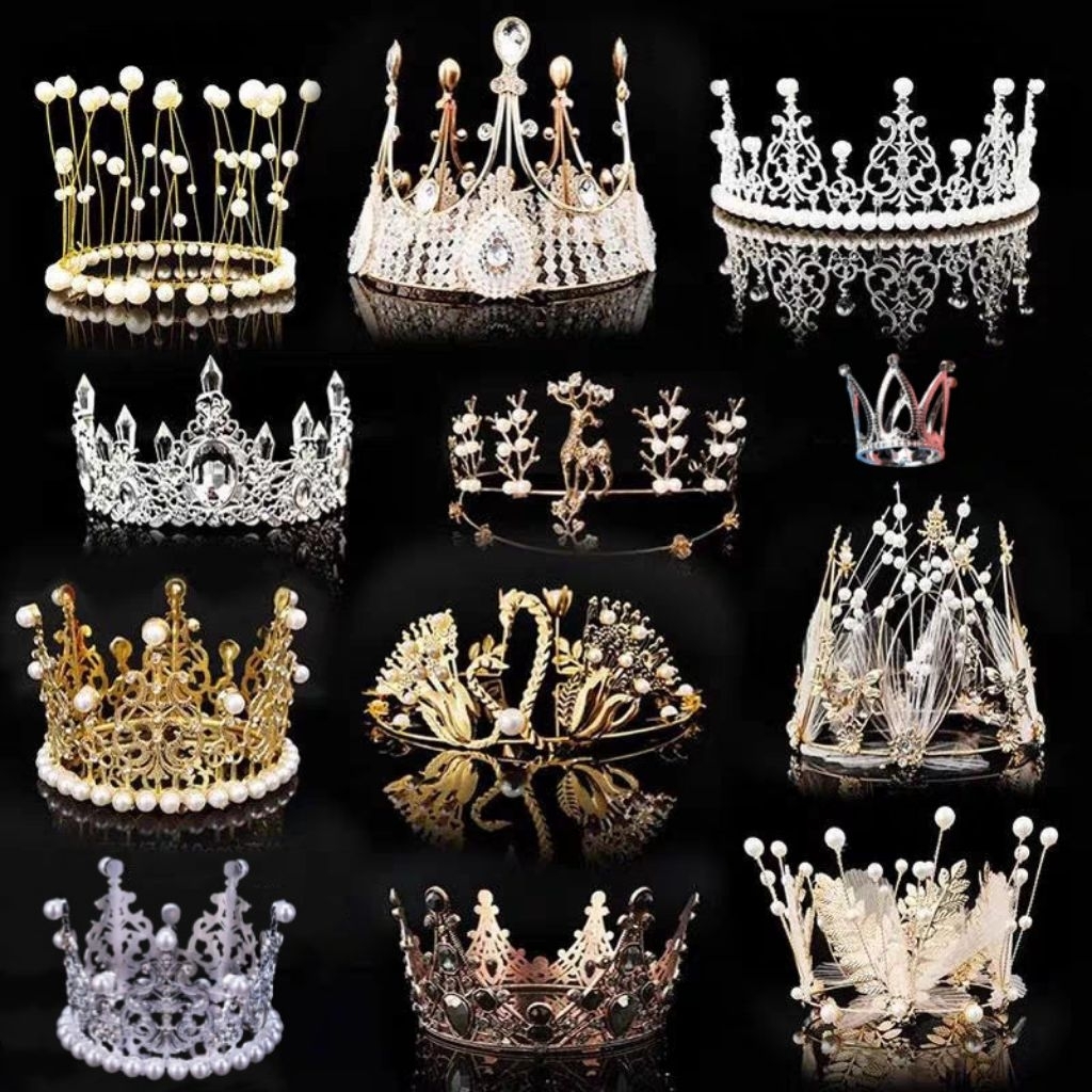 [TOPPER MAHKOTA] Topper Cake Hiasan Kue Mahkota, Topper Cake Ulang Tahun Hiasan Mahkota, Hiasan Kue 