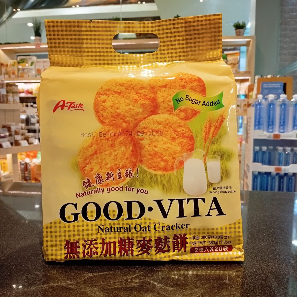 

Good Vita Oat Cracker No Sugar by A-Taste 380g