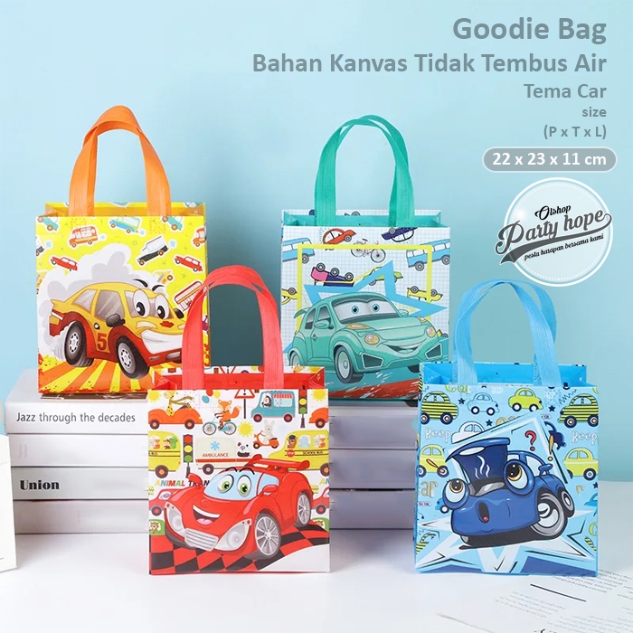 

Tas Souvenir Ulang Tahun Car / Goodie Bag Tas Ultah Anak Tema Mobil / Tas Hampers Karakter Car