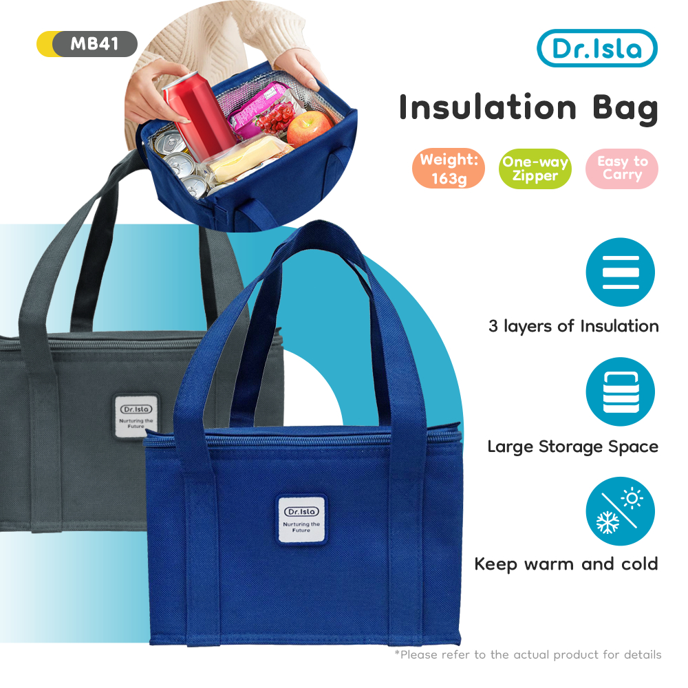 Dr.isla Diaper Bag Aesthetic Tas Bayi Multifungsi Travel Bag Penyimpanan Saku Isolasi Makanan  MB41