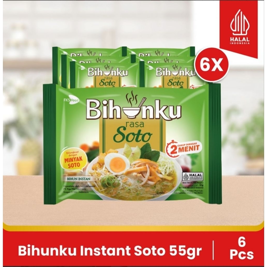 

Paket Bundling - Bihunku Instan - Soto - 55gr - 6pcs
