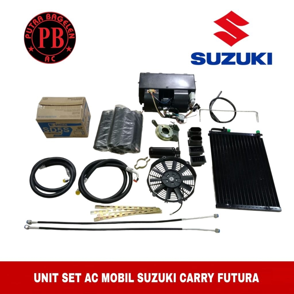 unit set ac mobil sanden SUZUKI  CARRY FUTURA