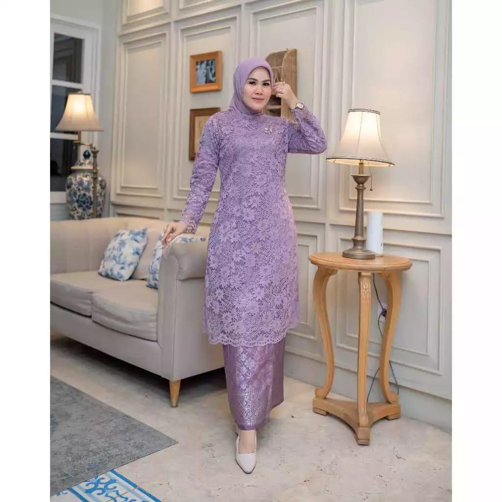 HM.SET TUNIK BROKAT MIX SONGKET//KEBAYA BROKAT TERBARU//KEBAYA BRUKAT BAJU KURUNG//TUNIK BROKAT//TUN