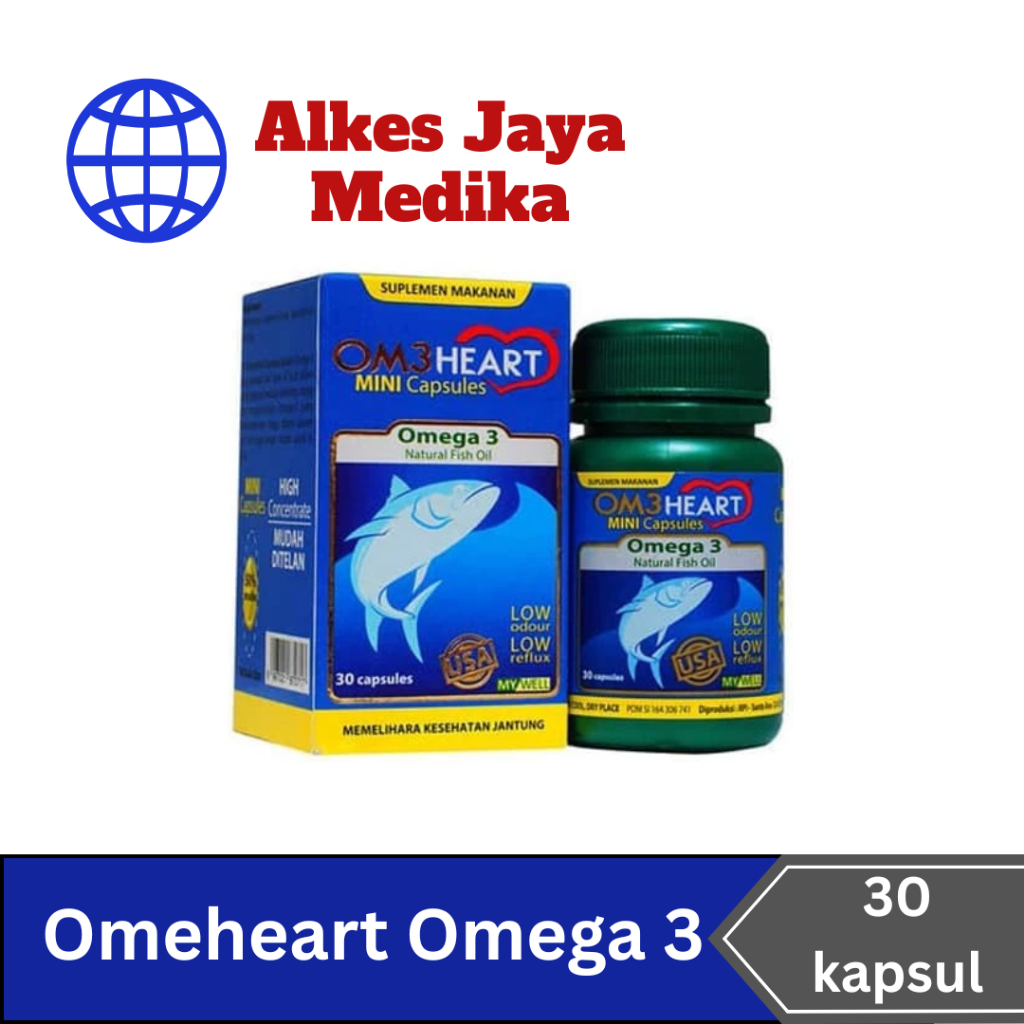 Om3heart / Omeheart omega 3 isi 30 kapsul