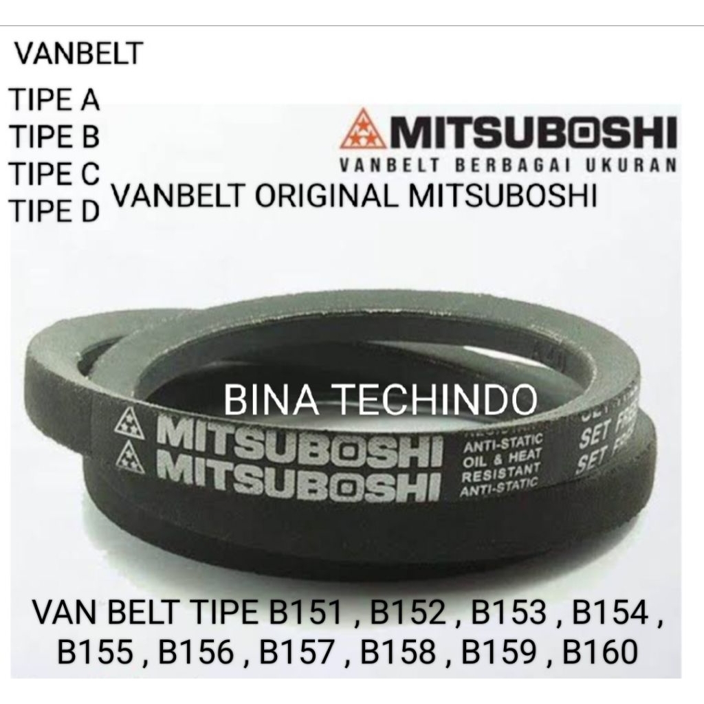 VANBELT MITSUBOSHI B151 , B152 , B153 , B154 , B155 , B156 , B157 , B158 , B159 , B160  / VAN BELT /