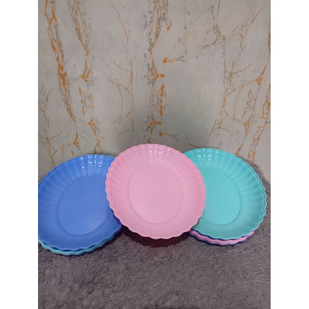 (6pcs)Piring Oval Plastik / Piring Kerang / Piring Buah/ piring ova