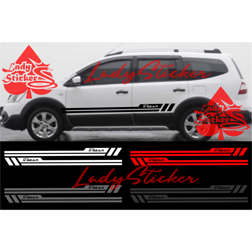 Cutting sticker mobil x gear sticker stiker mobil nissan x gear