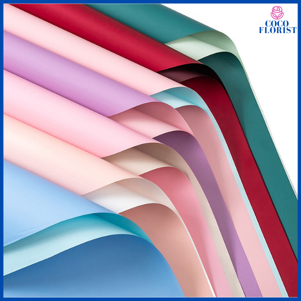 

PACK 20 Kertas Buket Bunga Dua Warna Pastel Polos Flower Wrapping Paper Bi Color Cellophane KB6001